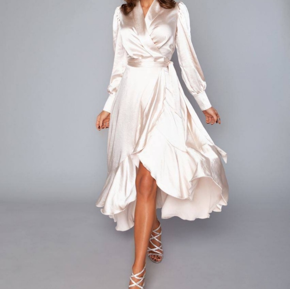 Champagne Color Satin dress